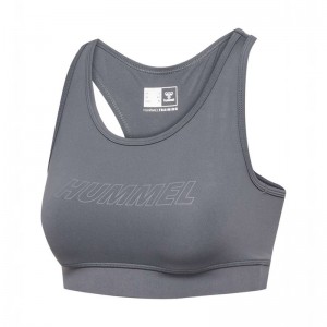 Hummel Te Fundamental Ženske Sportski Grudnjak Sive | 844538-619
