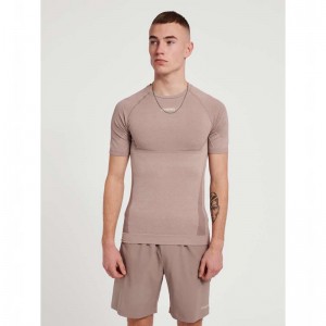 Hummel Te Mike Seamless Muške Sportski Grudnjak Bež | 341761-836
