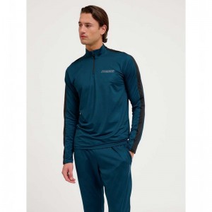 Hummel Te Strength Pl Half Zip Muške Dukserice Tamnoplave | 134701-165