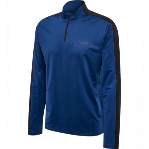 Hummel Te Strength Pl Half Zip Muške Dukserice Tamnoplave | 280081-280