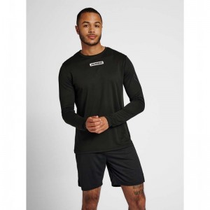 Hummel Te Tihalt L/S Muške Majice Crne | 034100-129