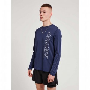 Hummel Te Topaz L/S Muške Majice Tamnoplave | 422039-698