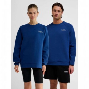 Hummel Tech Fleece Regular Crew Ženske Dukserice Plave | 244124-380