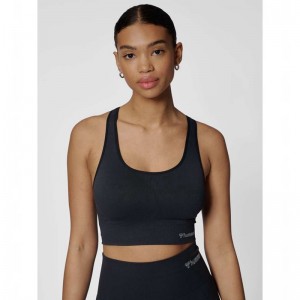 Hummel Tif Seamless Top Ženske Sportski Grudnjak Crne | 810830-033