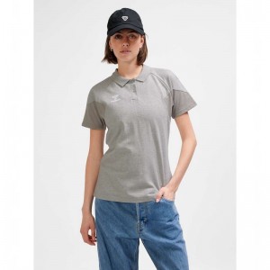 Hummel Travel Polo Ženske Majice Sive | 577292-411
