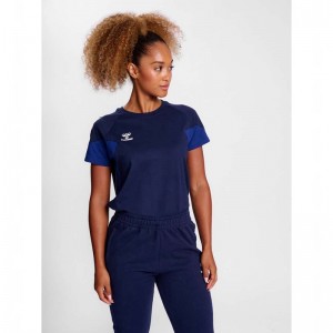 Hummel Travel S/S Ženske Majice Tamnoplave | 325684-125