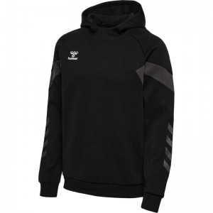 Hummel Travel Sweat Muške Majica s Kapuljačom Crne | 701603-681