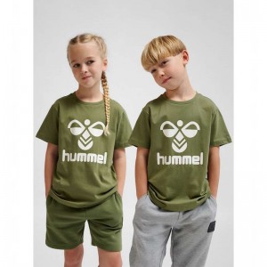Hummel Tres S/S Dječje Majice Maslinasto Zelene | 509120-422