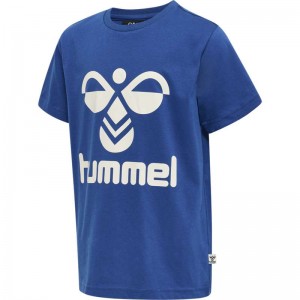 Hummel Tres S/S Dječje Majice Plave | 982961-676