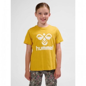 Hummel Tres S/S Dječje Majice Žute | 112012-814