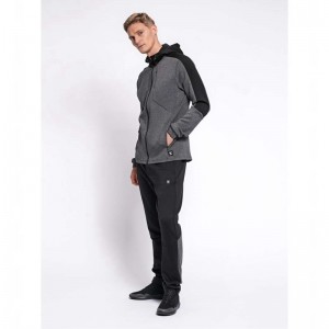 Hummel Tropper Zip Muške Majica s Kapuljačom Crne | 833098-910