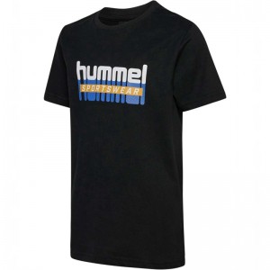 Hummel Tukas S/S Dječje Majice Crne | 580795-965
