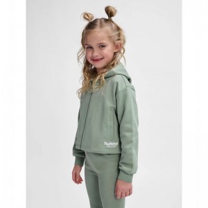Hummel Zippi Zip Dječje Majica s Kapuljačom Zelene | 373352-078