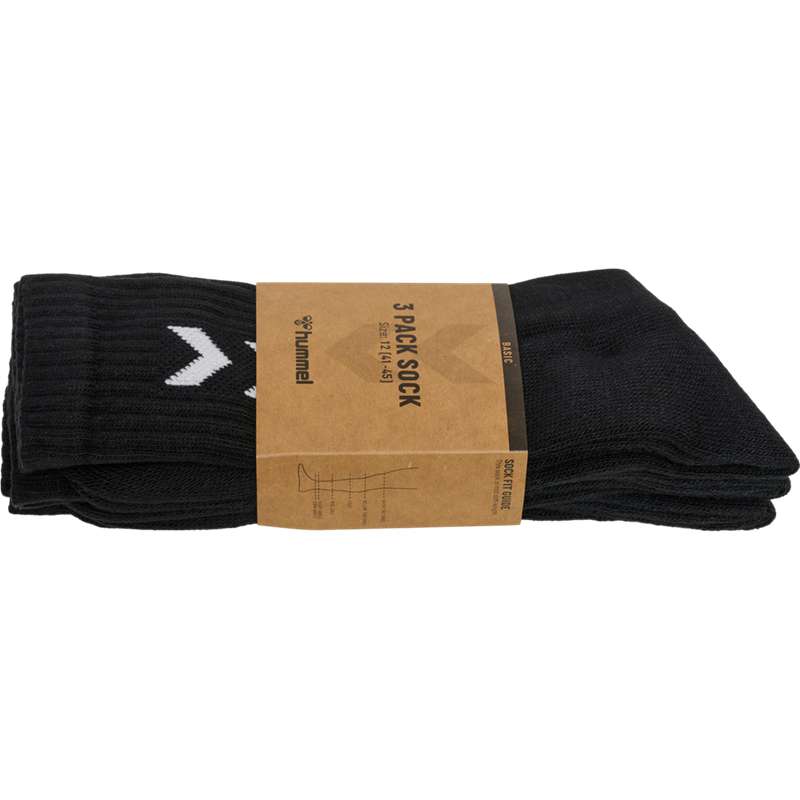 Hummel 3-pack Basic Muške Čarape Crne | 255876-440
