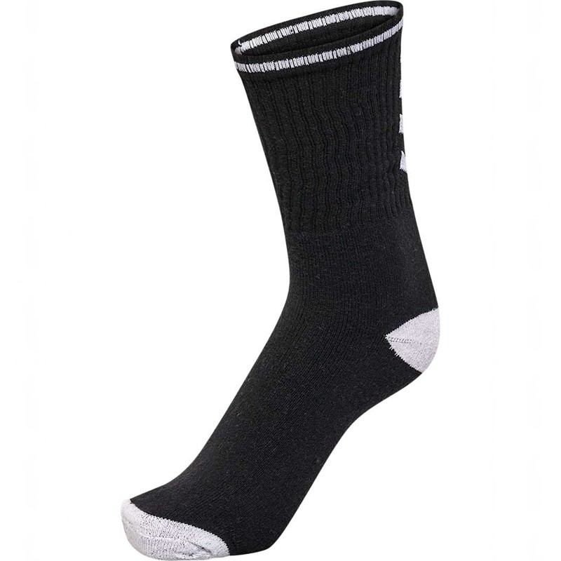 Hummel 3-pack Single Stripe Crew Muške Čarape Crne | 357020-883