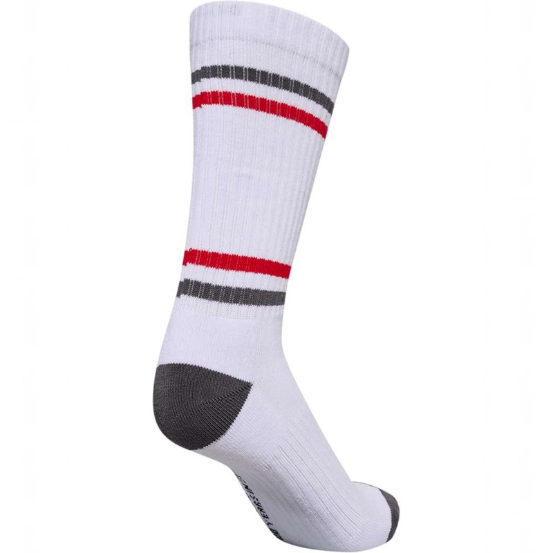 Hummel 3-packs Chevron High Retro Muške Čarape Bijele | 367845-707