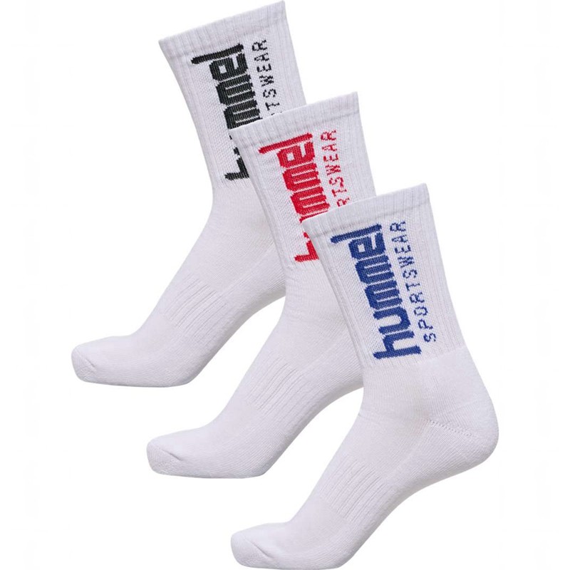 Hummel 3-packs Sportswear Big Muške Čarape Bijele | 845190-619