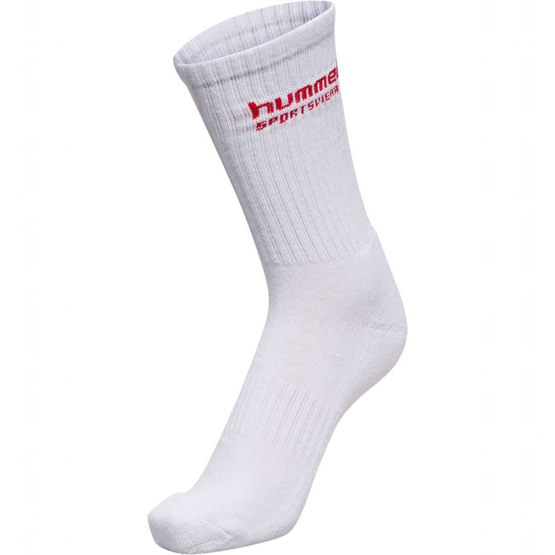 Hummel 3-packs Sportswear Muške Čarape Bijele | 504124-651