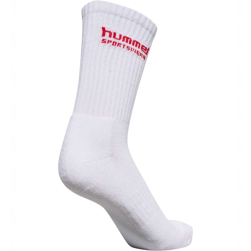 Hummel 3-packs Sportswear Muške Čarape Bijele | 504124-651