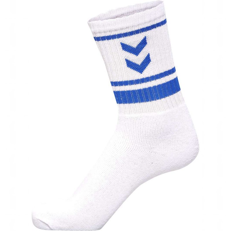 Hummel 4 Pack Triple Stripe Crew Ženske Hulahopke Bijele | 561926-048