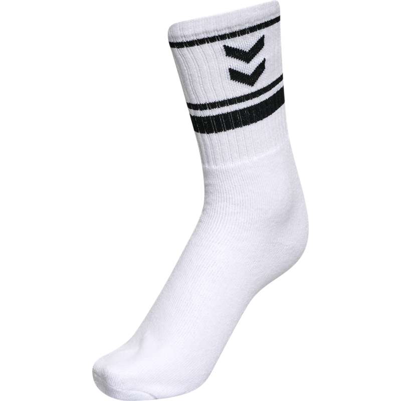 Hummel 4 Pack Triple Stripe Crew Ženske Čarape Crne | 690918-483