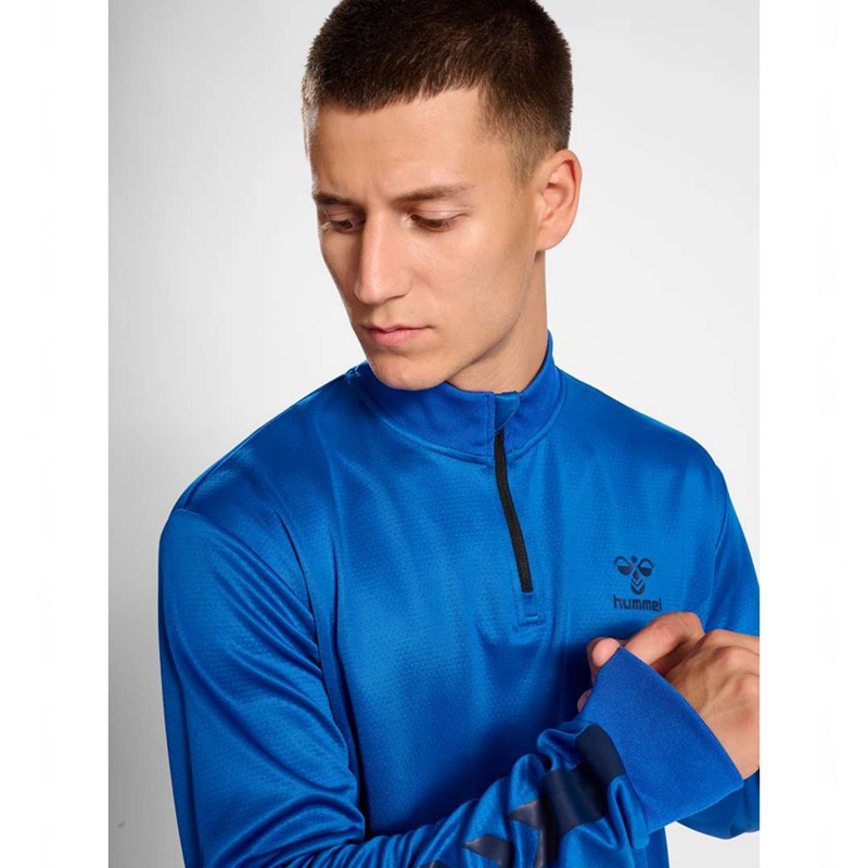 Hummel Active Pl Half Zip Muške Dukserice Plave | 010439-039