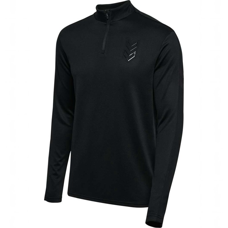 Hummel Active Pl Half Zip Muške Dukserice Crne | 593178-964