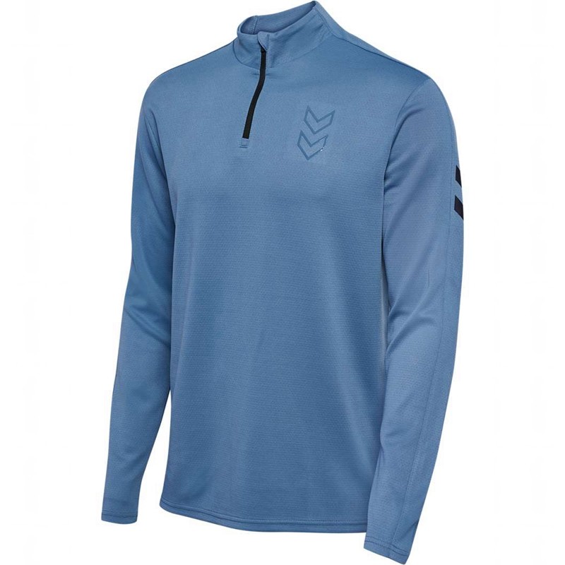 Hummel Active Pl Half Zip Muške Dukserice Plave | 389705-737