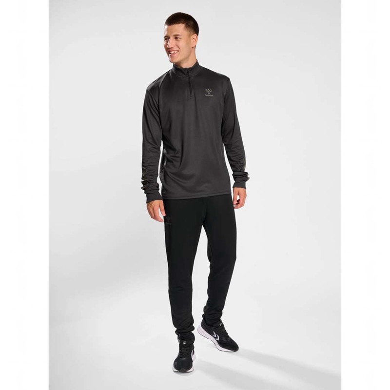 Hummel Active Pl Half Zip Muške Dukserice Crne | 521471-961