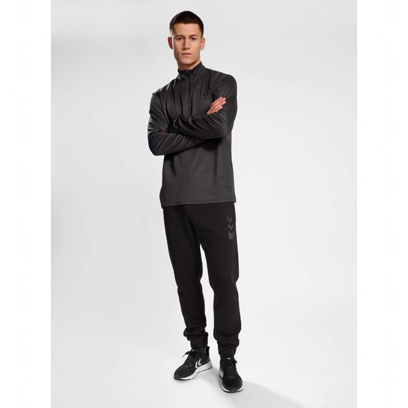 Hummel Active Pl Half Zip Muške Majice Crne | 404747-040