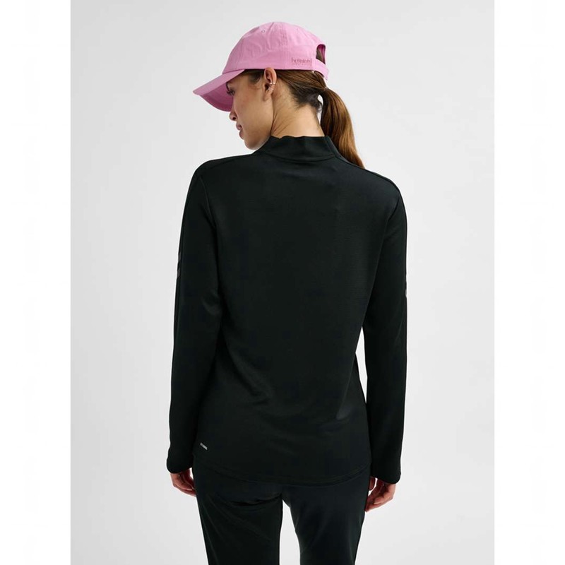 Hummel Active Pl Half Zip Ženske Majice Crne | 266307-655