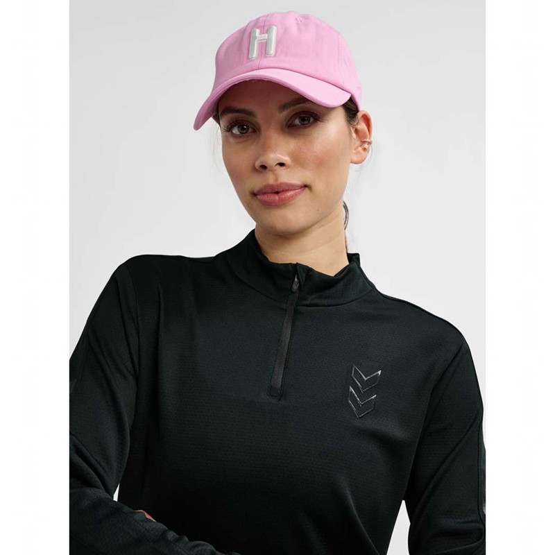 Hummel Active Pl Half Zip Ženske Majice Crne | 266307-655