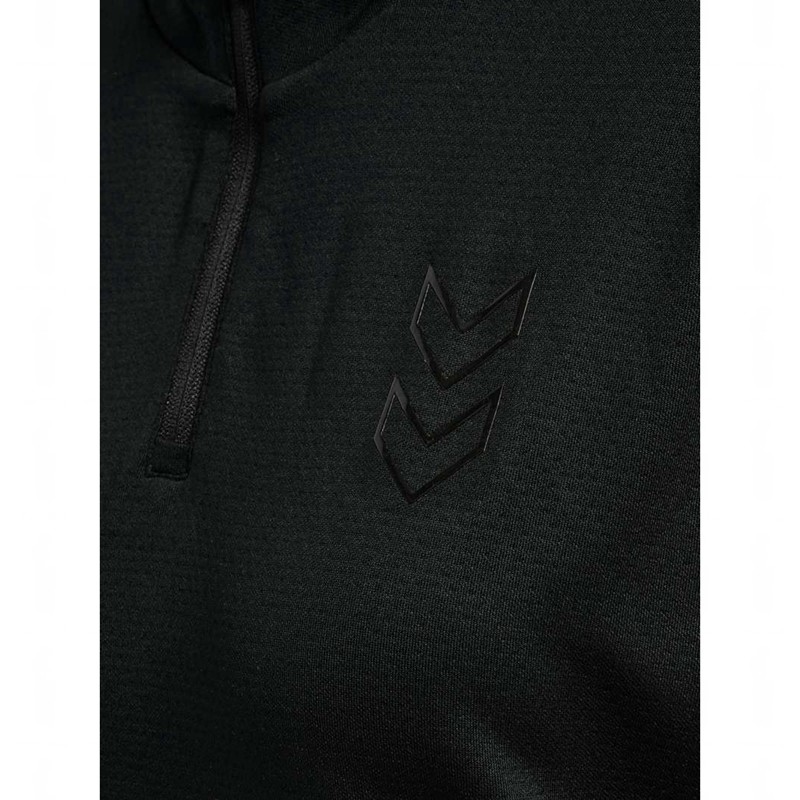 Hummel Active Pl Half Zip Ženske Majice Crne | 266307-655
