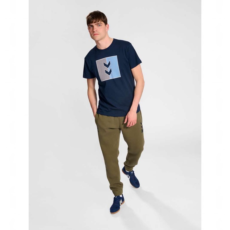 Hummel Active Stripe Co S/S Muške Majice Tamnoplave | 939550-575