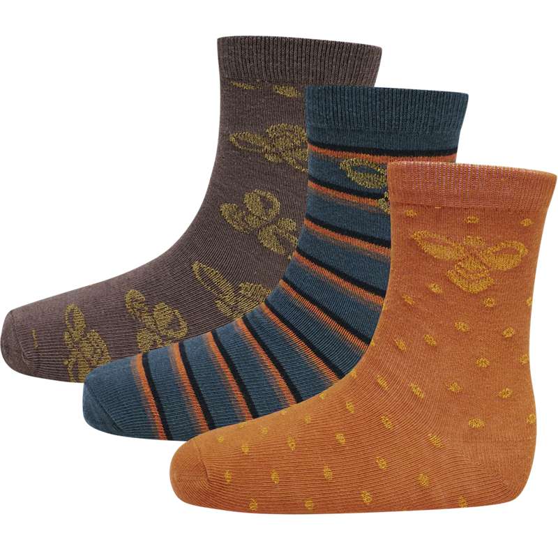 Hummel Alfie 3-pack Dječje Čarape Smeđe | 276310-079