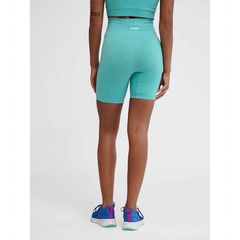 Hummel Alive Seamless High Waist Ženske Kratke Hlače Plave | 796917-868