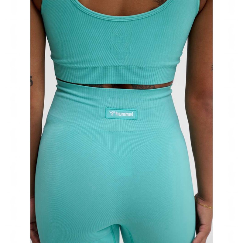 Hummel Alive Seamless High Waist Ženske Kratke Hlače Plave | 796917-868