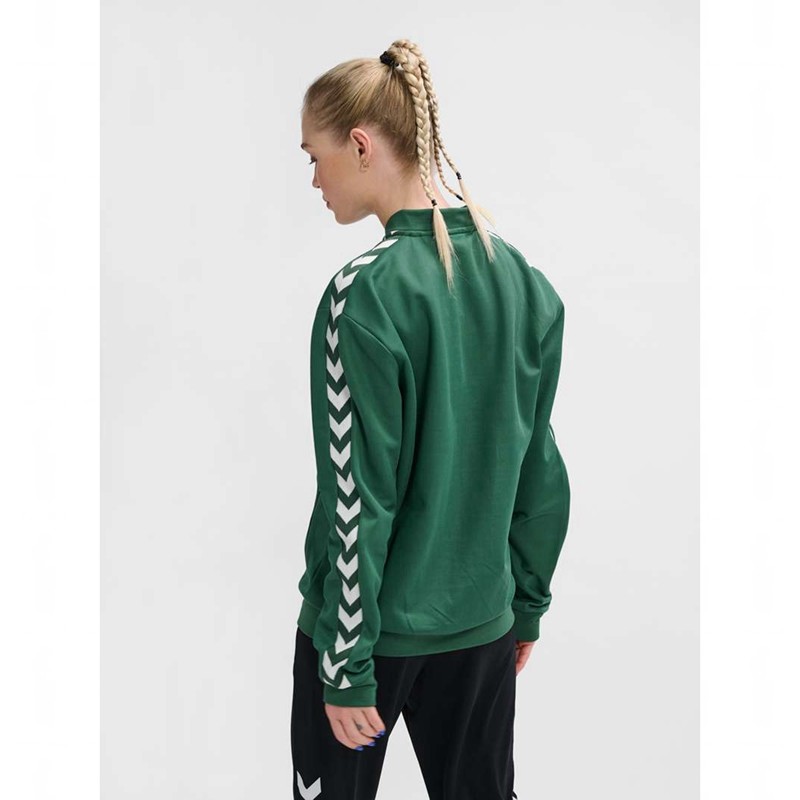 Hummel Archive Regular Poly Zip Ženske Majice Zelene | 796165-087