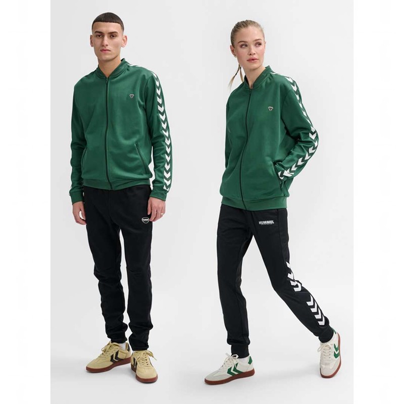 Hummel Archive Regular Poly Zip Ženske Majice Zelene | 796165-087
