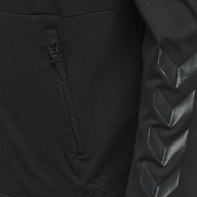Hummel Aston Zip Muške Majica s Kapuljačom Crne | 647610-222