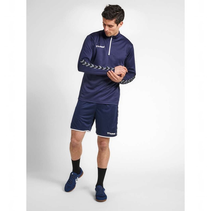 Hummel Authentic Half Zip Muške Dukserice Tamnoplave | 532450-288