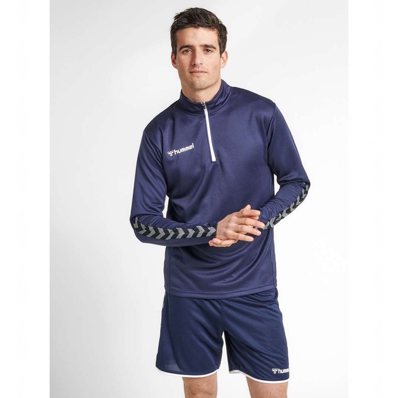 Hummel Authentic Half Zip Muške Dukserice Tamnoplave | 532450-288