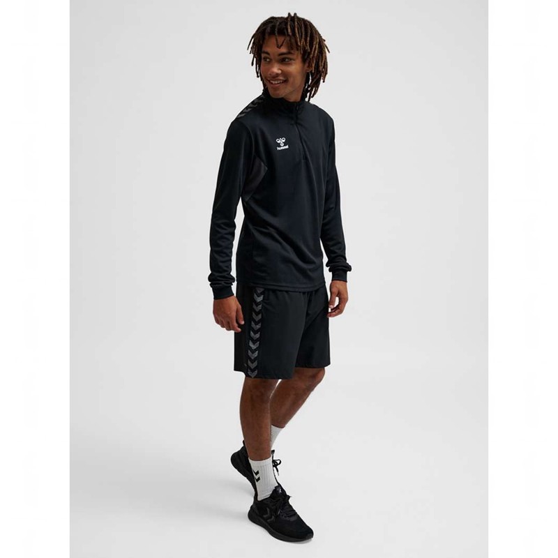 Hummel Authentic Half Zip Sweat Muške Dukserice Crne | 538100-311