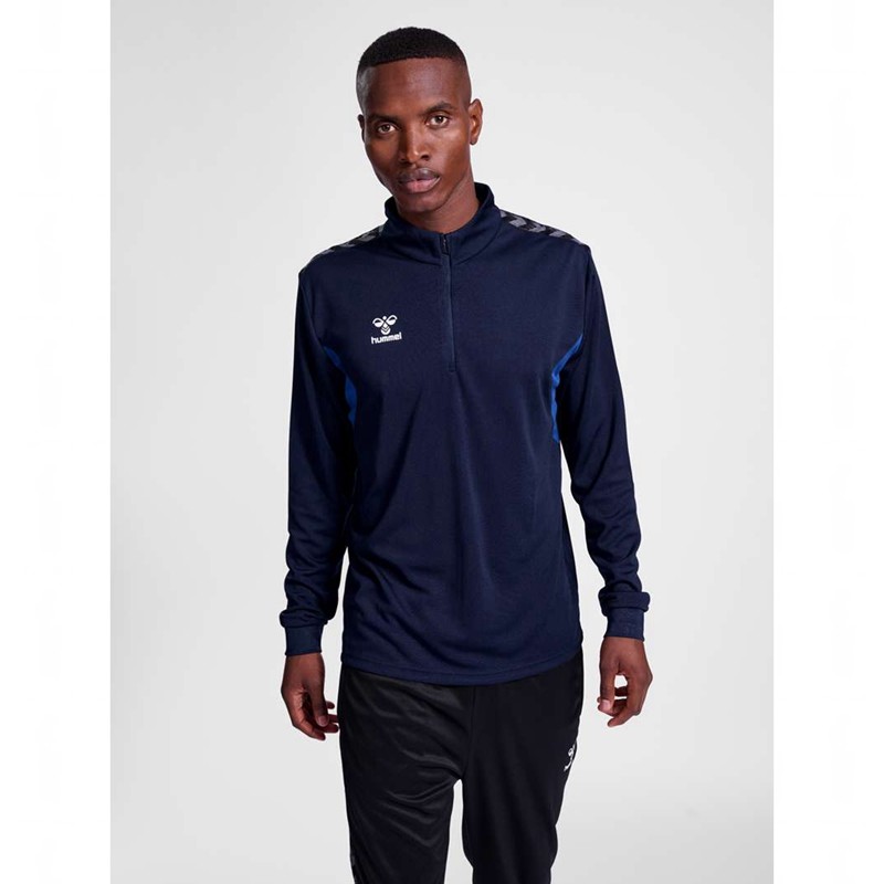 Hummel Authentic Half Zip Sweat Muške Dukserice Tamnoplave | 709843-022