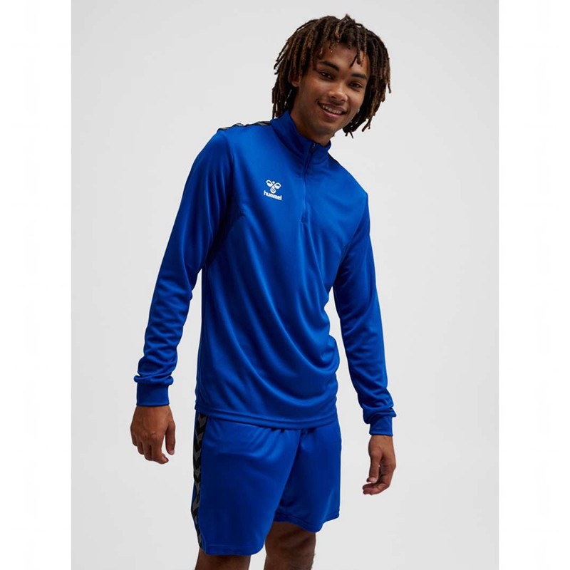 Hummel Authentic Half Zip Sweat Muške Dukserice Plave | 265499-971