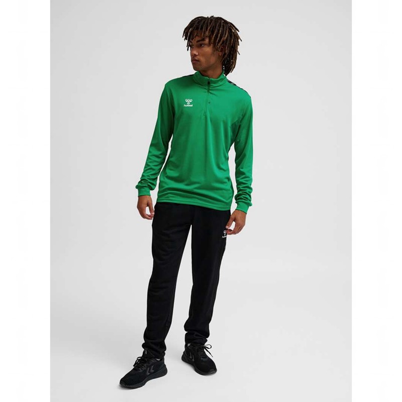 Hummel Authentic Half Zip Sweat Muške Kratke Hlače Zelene | 762716-931