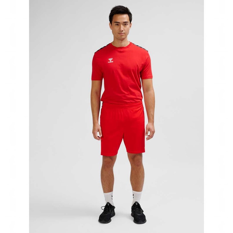 Hummel Authentic Pl Muške Kratke Hlače Crvene | 293669-461
