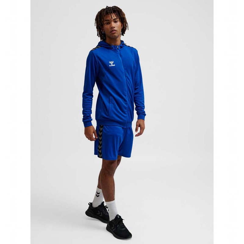 Hummel Authentic Pl Zip Muške Majica s Kapuljačom Plave | 831755-689