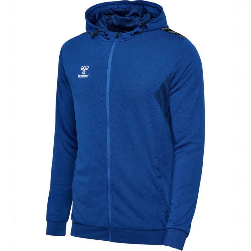 Hummel Authentic Pl Zip Muške Majica s Kapuljačom Plave | 831755-689