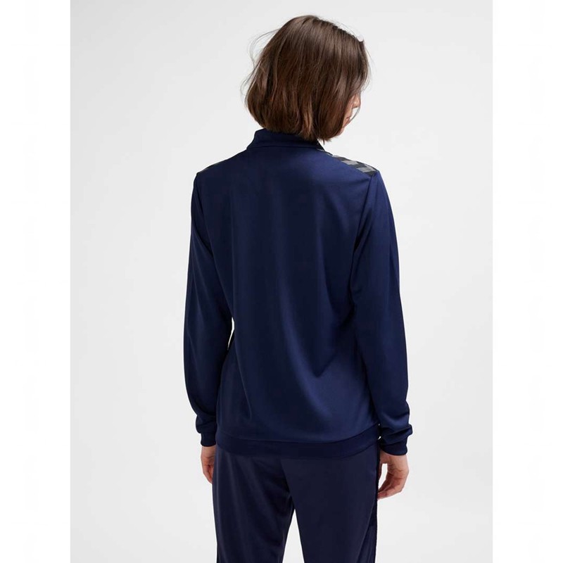 Hummel Authentic Pl Zip Ženske Dukserice Tamnoplave | 566492-970